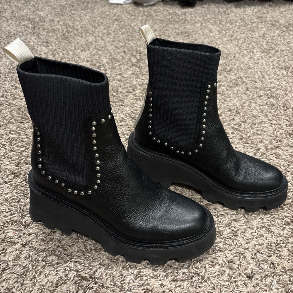 Dolce Vita Black Studded Ankle Booties